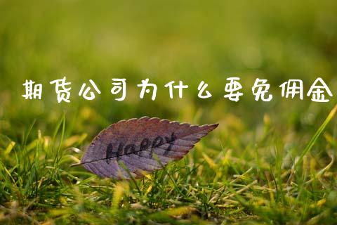 期货公司为什么要免佣金_https://wap.hpmsj.cn_基金分析_第1张