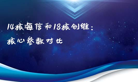 14核海信和18核创维：核心参数对比_https://wap.hpmsj.cn_债券投资_第1张