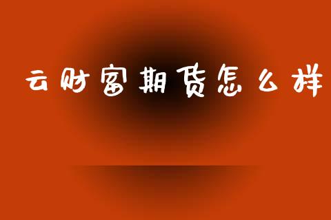 云财富期货怎么样_https://wap.hpmsj.cn_基金分析_第1张
