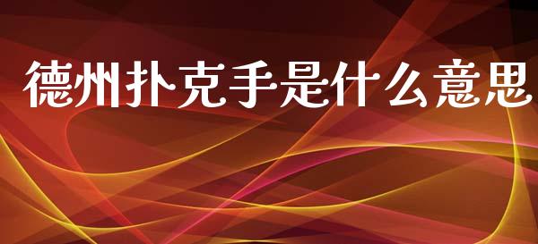 德州扑克手是什么意思_https://wap.hpmsj.cn_财经时评_第1张