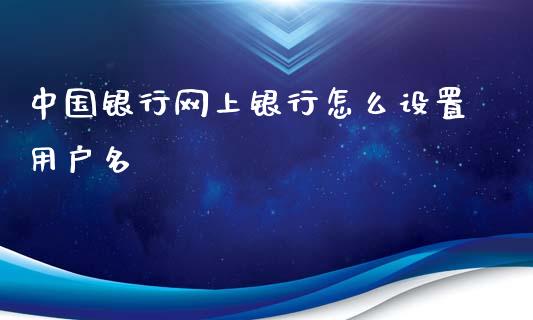 中国银行网上银行怎么设置用户名_https://wap.hpmsj.cn_基金分析_第1张