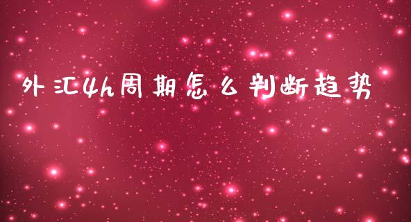外汇4h周期怎么判断趋势_https://wap.hpmsj.cn_基金分析_第1张