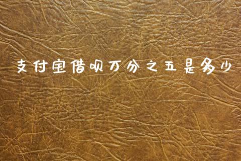 支付宝借呗万分之五是多少_https://wap.hpmsj.cn_基金分析_第1张