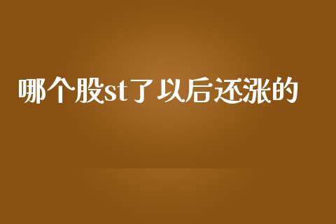 哪个股st了以后还涨的_https://wap.hpmsj.cn_债券投资_第1张