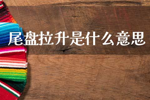 尾盘拉升是什么意思_https://wap.hpmsj.cn_金融机构_第1张