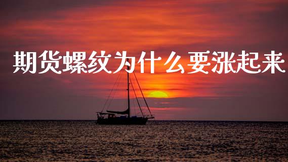 期货螺纹为什么要涨起来_https://wap.hpmsj.cn_财经时评_第1张