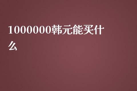 1000000韩元能买什么_https://wap.hpmsj.cn_金融机构_第1张