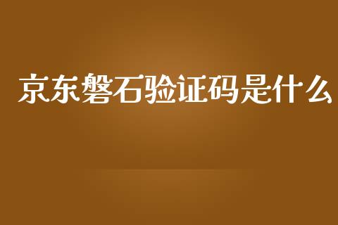 京东磐石验证码是什么_https://wap.hpmsj.cn_债券投资_第1张