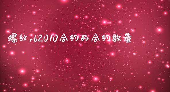 螺纹rb2010合约的合约数量_https://wap.hpmsj.cn_金融机构_第1张