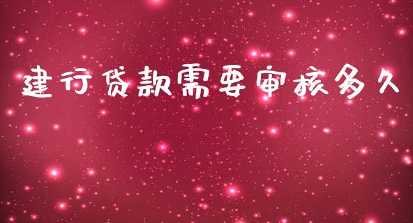 建行贷款需要审核多久_https://wap.hpmsj.cn_财经时评_第1张