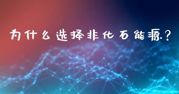 为什么选择非化石能源？_https://wap.hpmsj.cn_金融机构_第1张