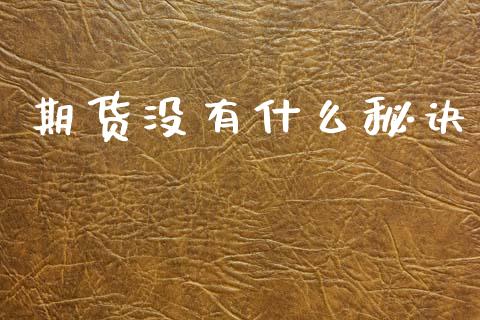 期货没有什么秘诀_https://wap.hpmsj.cn_财经时评_第1张