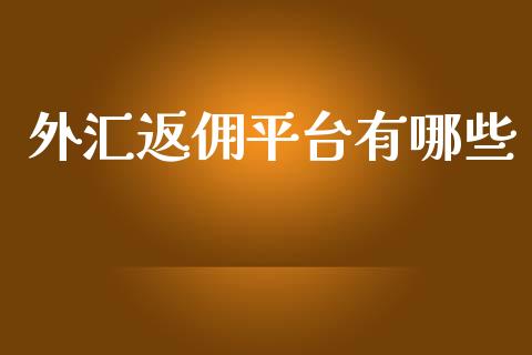 外汇返佣平台有哪些_https://wap.hpmsj.cn_基金分析_第1张