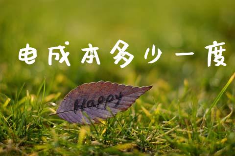 电成本多少一度_https://wap.hpmsj.cn_财经时评_第1张