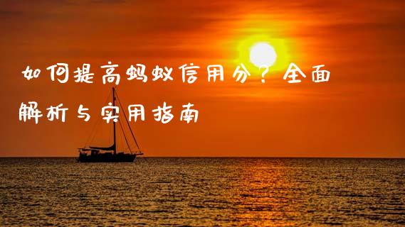 如何提高蚂蚁信用分？全面解析与实用指南_https://wap.hpmsj.cn_基金分析_第1张