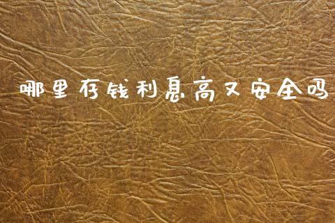 哪里存钱利息高又安全吗_https://wap.hpmsj.cn_财经时评_第1张