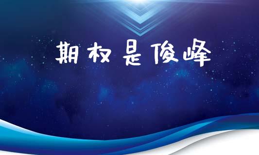 期权是俊峰_https://wap.hpmsj.cn_债券投资_第1张
