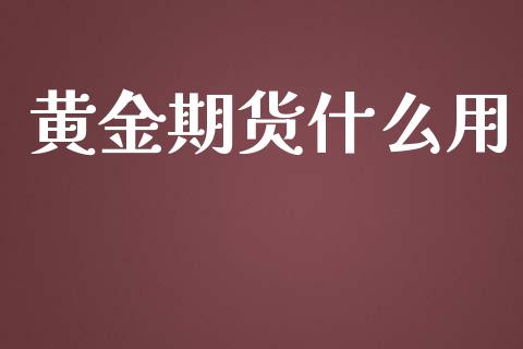 黄金期货什么用_https://wap.hpmsj.cn_财经时评_第1张