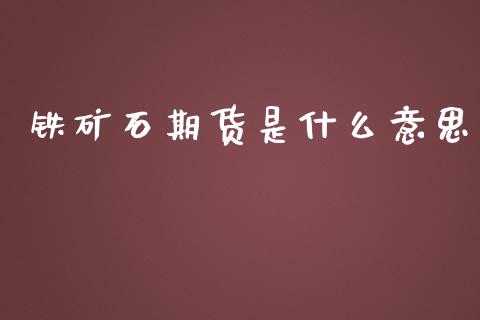 铁矿石期货是什么意思_金融机构_第1张_财经时评_基金分析_期货交易_金融机构_外汇汇率_债券投资 铁矿石期货是什么意思_https://wap.hpmsj.cn_金融机构_第1张