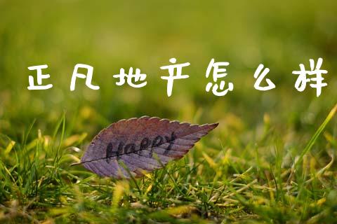 正凡地产怎么样_https://wap.hpmsj.cn_债券投资_第1张