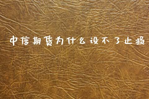 中信期货为什么设不了止损_https://wap.hpmsj.cn_基金分析_第1张