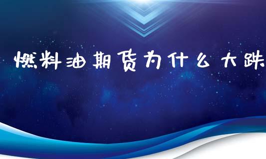 燃料油期货为什么大跌_https://wap.hpmsj.cn_期货交易_第1张