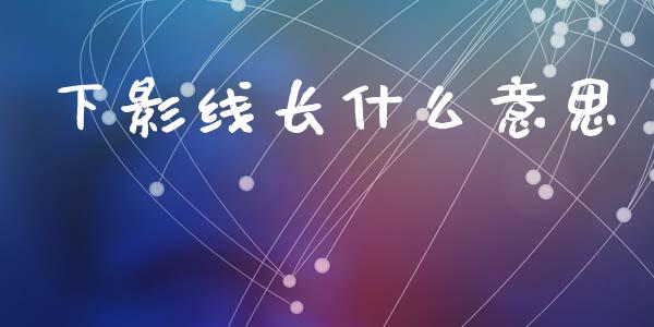 下影线长什么意思_https://wap.hpmsj.cn_外汇汇率_第1张