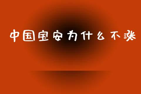 中国宝安为什么不涨_https://wap.hpmsj.cn_期货交易_第1张