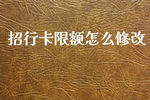 招行卡限额怎么修改_https://wap.hpmsj.cn_金融机构_第1张