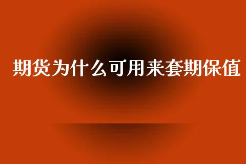 期货为什么可用来套期保值_https://wap.hpmsj.cn_债券投资_第1张