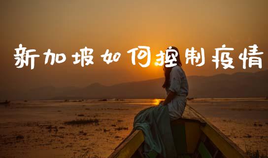 新加坡如何控制疫情_https://wap.hpmsj.cn_外汇汇率_第1张