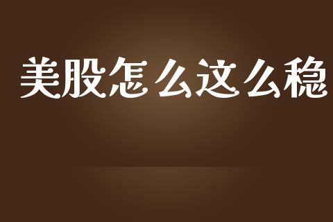 美股怎么这么稳_https://wap.hpmsj.cn_债券投资_第1张