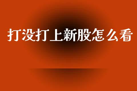 打没打上新股怎么看_https://wap.hpmsj.cn_期货交易_第1张