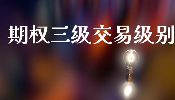 期权三级交易级别_https://wap.hpmsj.cn_财经时评_第1张