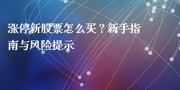 涨停新股票怎么买？新手指南与风险提示_https://wap.hpmsj.cn_外汇汇率_第1张