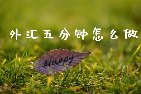 外汇五分钟怎么做_https://wap.hpmsj.cn_外汇汇率_第1张
