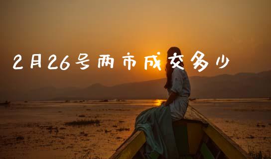 2月26号两市成交多少_https://wap.hpmsj.cn_债券投资_第1张