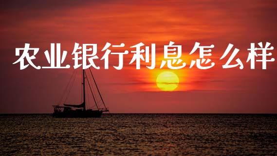 农业银行利息怎么样_https://wap.hpmsj.cn_基金分析_第1张