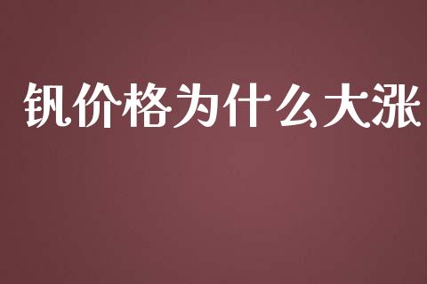 钒价格为什么大涨_https://wap.hpmsj.cn_基金分析_第1张