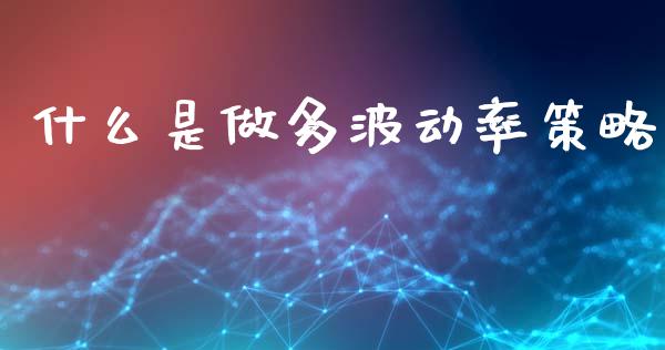 什么是做多波动率策略_https://wap.hpmsj.cn_期货交易_第1张