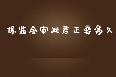 保监会审批君正要多久_https://wap.hpmsj.cn_外汇汇率_第1张