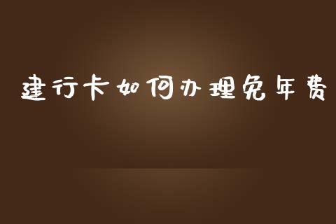 建行卡如何办理免年费_https://wap.hpmsj.cn_金融机构_第1张