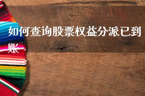如何查询股票权益分派已到账_https://wap.hpmsj.cn_期货交易_第1张