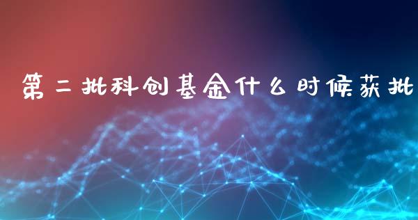 第二批科创基金什么时候获批_https://wap.hpmsj.cn_金融机构_第1张