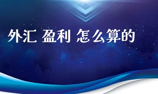 外汇 盈利 怎么算的_https://wap.hpmsj.cn_财经时评_第1张