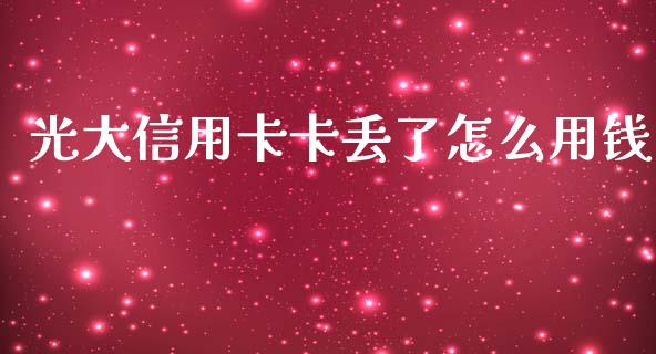 光大信用卡卡丢了怎么用钱_https://wap.hpmsj.cn_基金分析_第1张