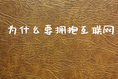 为什么要拥抱互联网_https://wap.hpmsj.cn_金融机构_第1张