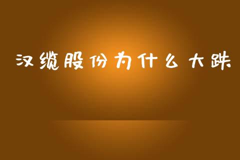 汉缆股份为什么大跌_https://wap.hpmsj.cn_基金分析_第1张