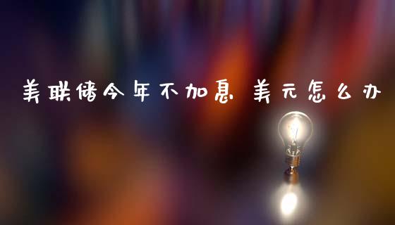 美联储今年不加息 美元怎么办_https://wap.hpmsj.cn_债券投资_第1张