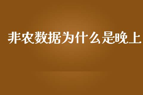 非农数据为什么是晚上_https://wap.hpmsj.cn_金融机构_第1张